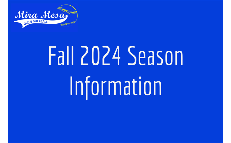 Fall 2024 season details...