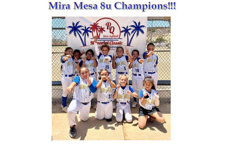 Mira Mesa 8u Champs  -  Memorial Day 2022!!!