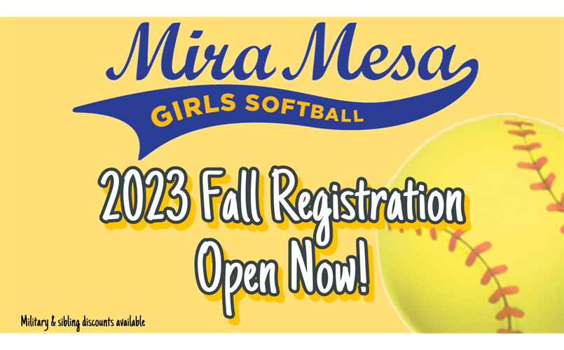 Registration for Fall 2023 is open!!