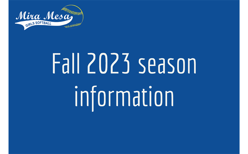 Fall 2023 season details...