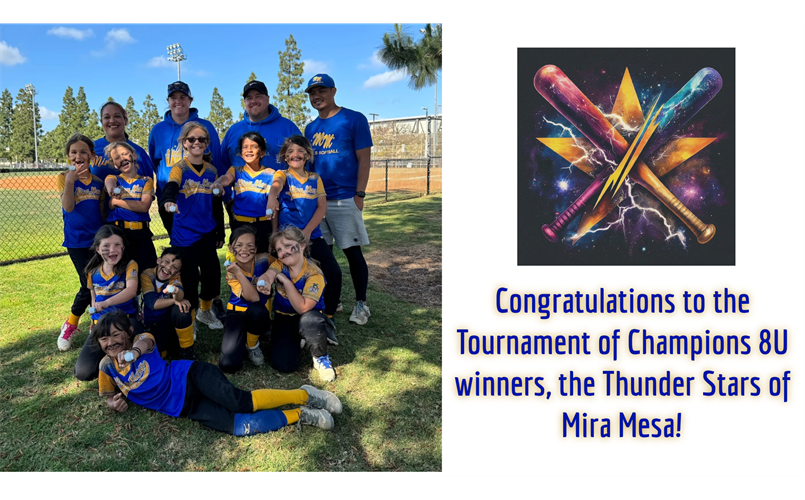 8U division Spring 2024 Tournament of Champions winners!